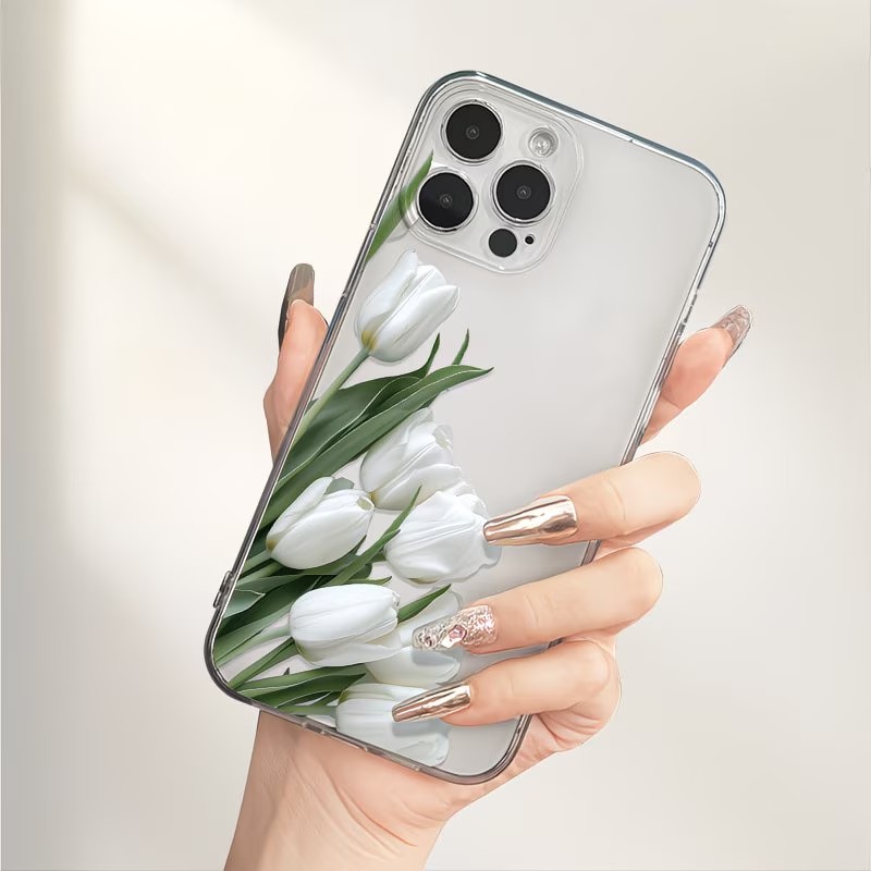 Apple Iphone 16 - Lale Baskılı Telefon Kılıfı iPhone 13