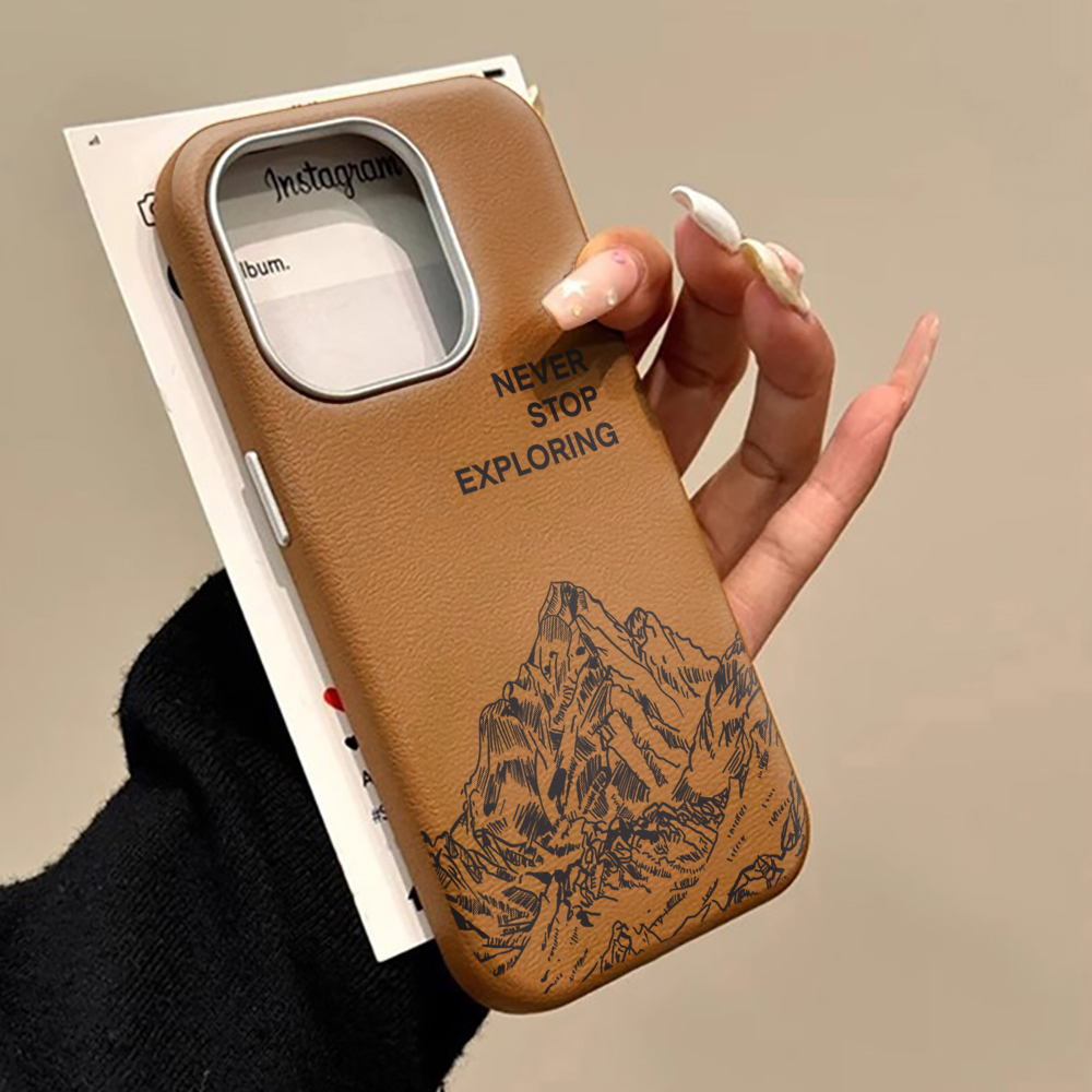 Samsung Galaxy S24 - Lüks Dağ Desenli Sade Kılıf Samsung