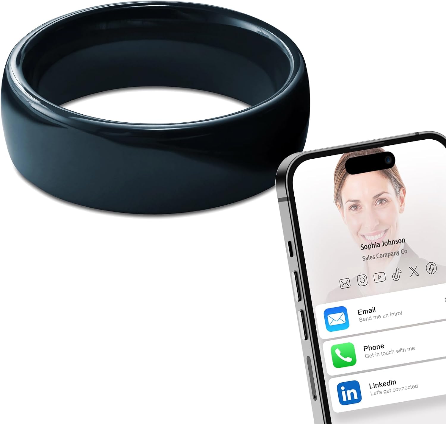Smart Ring Nfc Pay - Ntag215 NFC Tam Seramik Akıllı Yüzük,